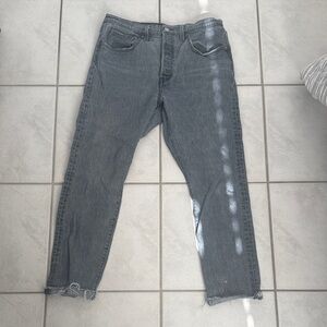 Grey/Black Washed Levis 501s
